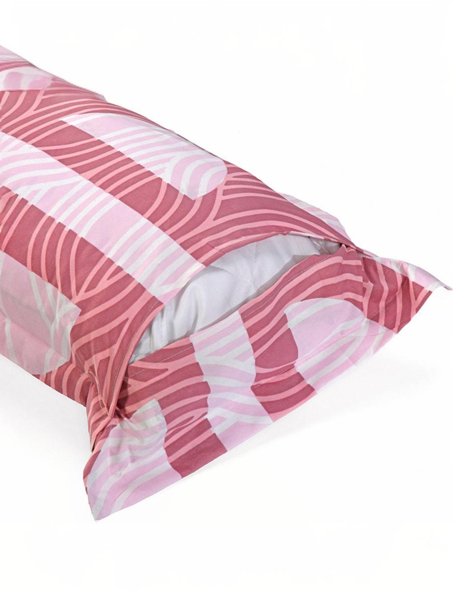 @Home Ammara Red 90 GSM Polyester Double Bedsheet with 2 Pillow Covers