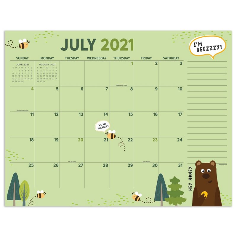 2021-22 Academic Desktop Calendar Monthly Theme Monthly - The Time Factory