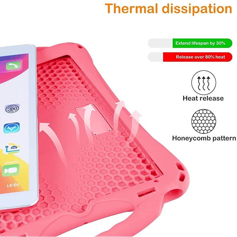 Kids case for New ipad 102 20202019 iPad 8th7th Generation Case for Kidswith Tempered Glass Screen Protector and StrapPremium Silicone Shockproof ipad 102 20202019 Cover Pink