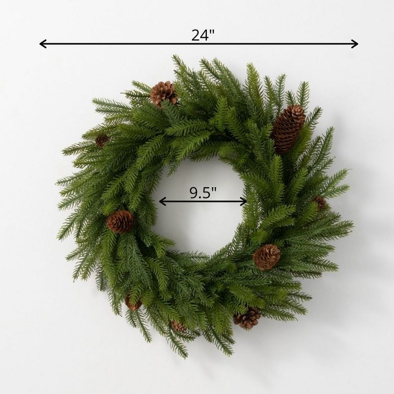 Sullivans Pine & Pinecone Wreath 24"H Green