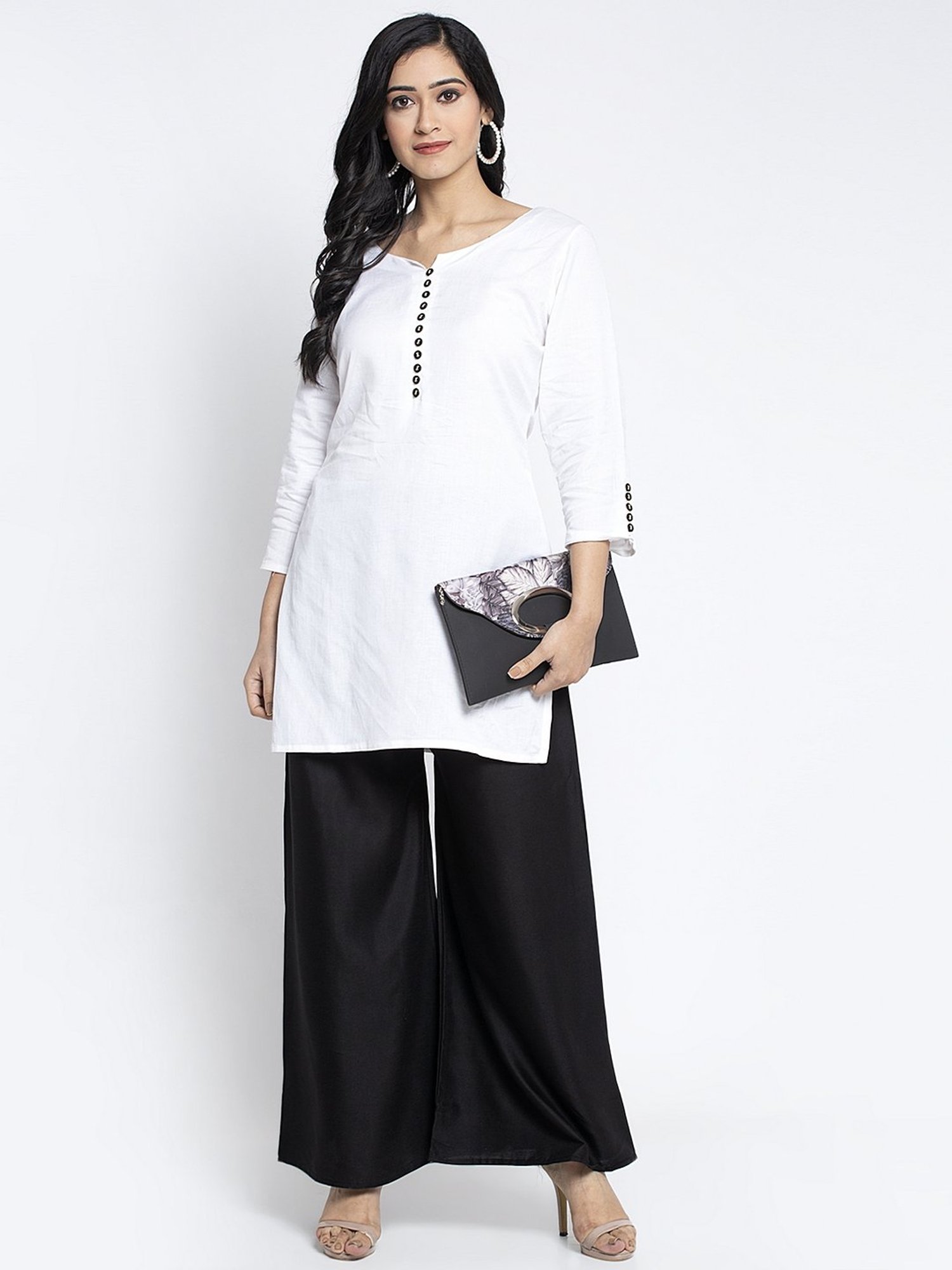 Gracit Black & Maroon Palazzos - Pack Of 2