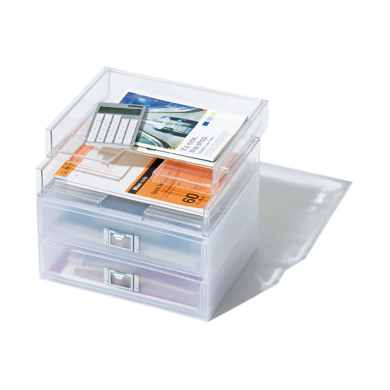 Like-It A4R Versatile File Tray Organizer for Home, Office, Desktop or Cosmetics Storage Solution (2 Pack)