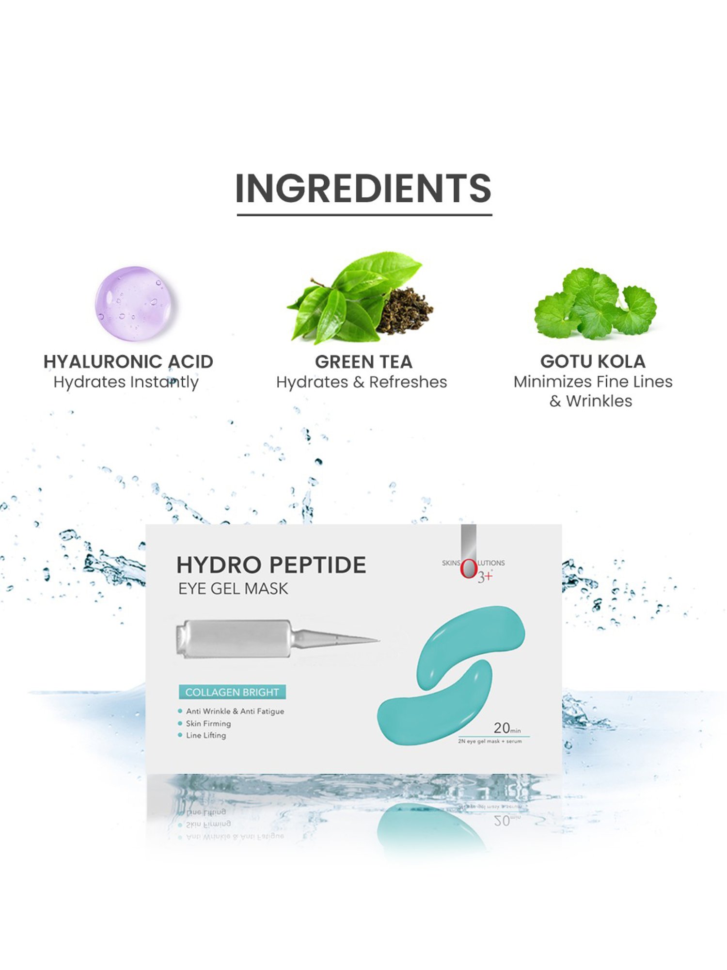 O3+ Hydro Peptide Eye Gel Mask & Serum Combo