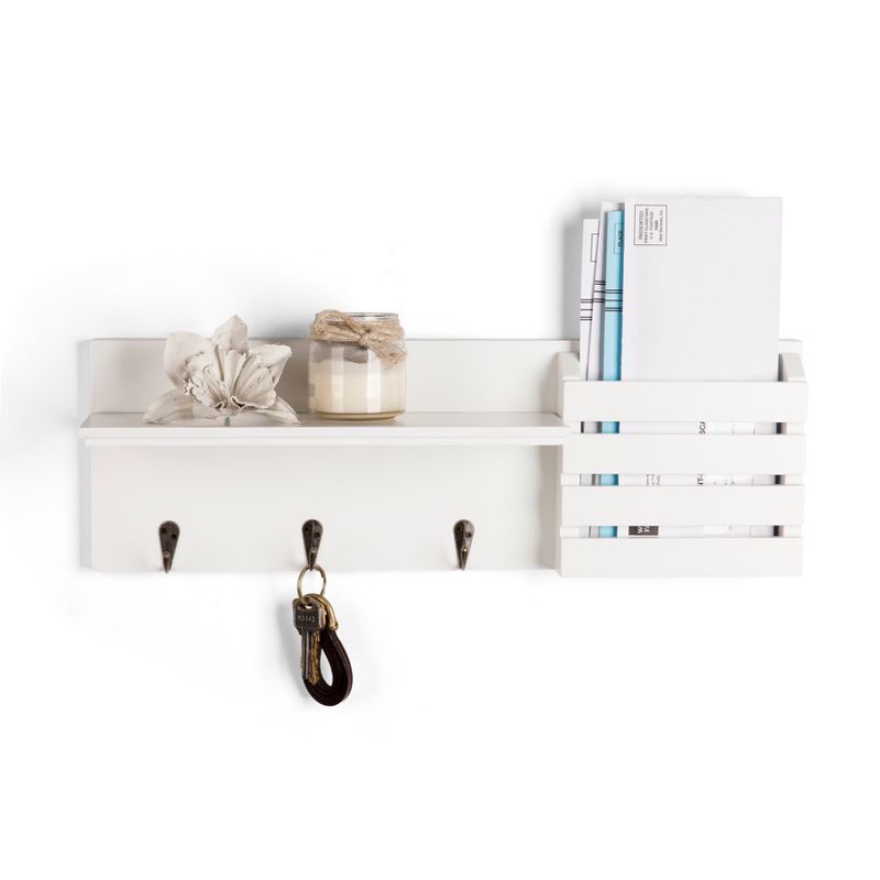 Utility Shelf with Pocket and Hanging Hooks - Danya B.