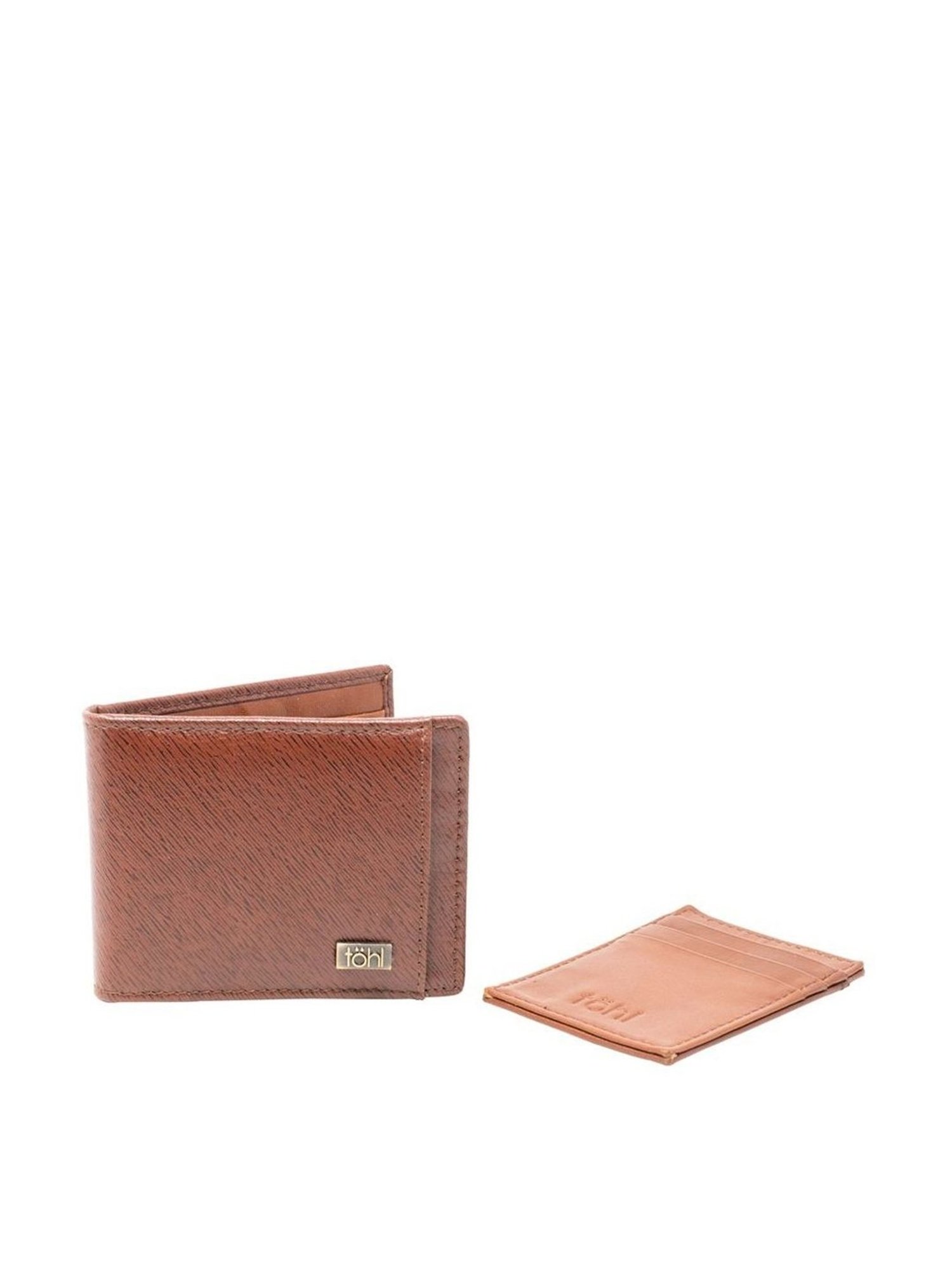 Tohl Tan Casual Leather Bi-Fold Wallet with Card Holder for Men