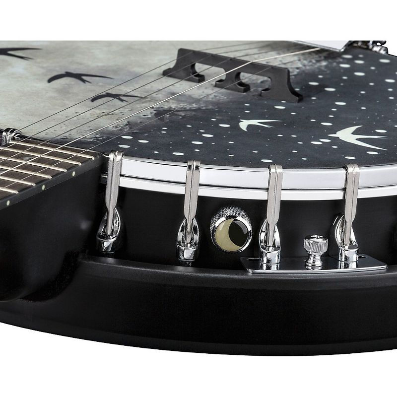 Luna Guitars Moonbird BGB 5-String Acoustic/Electric Banjo Satin Black