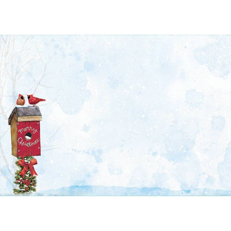 12ct Merry Birdhouse Boxed Christmas Cards