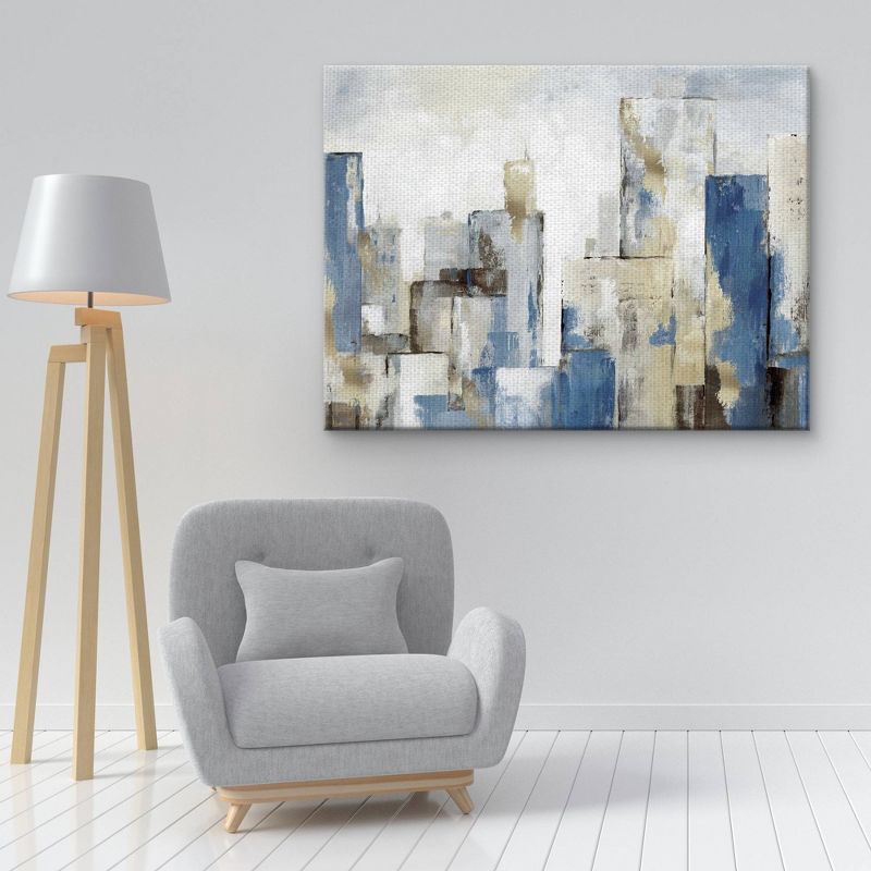30" x 40" City Blues II by Nan Art on Canvas - Fine Art Canvas