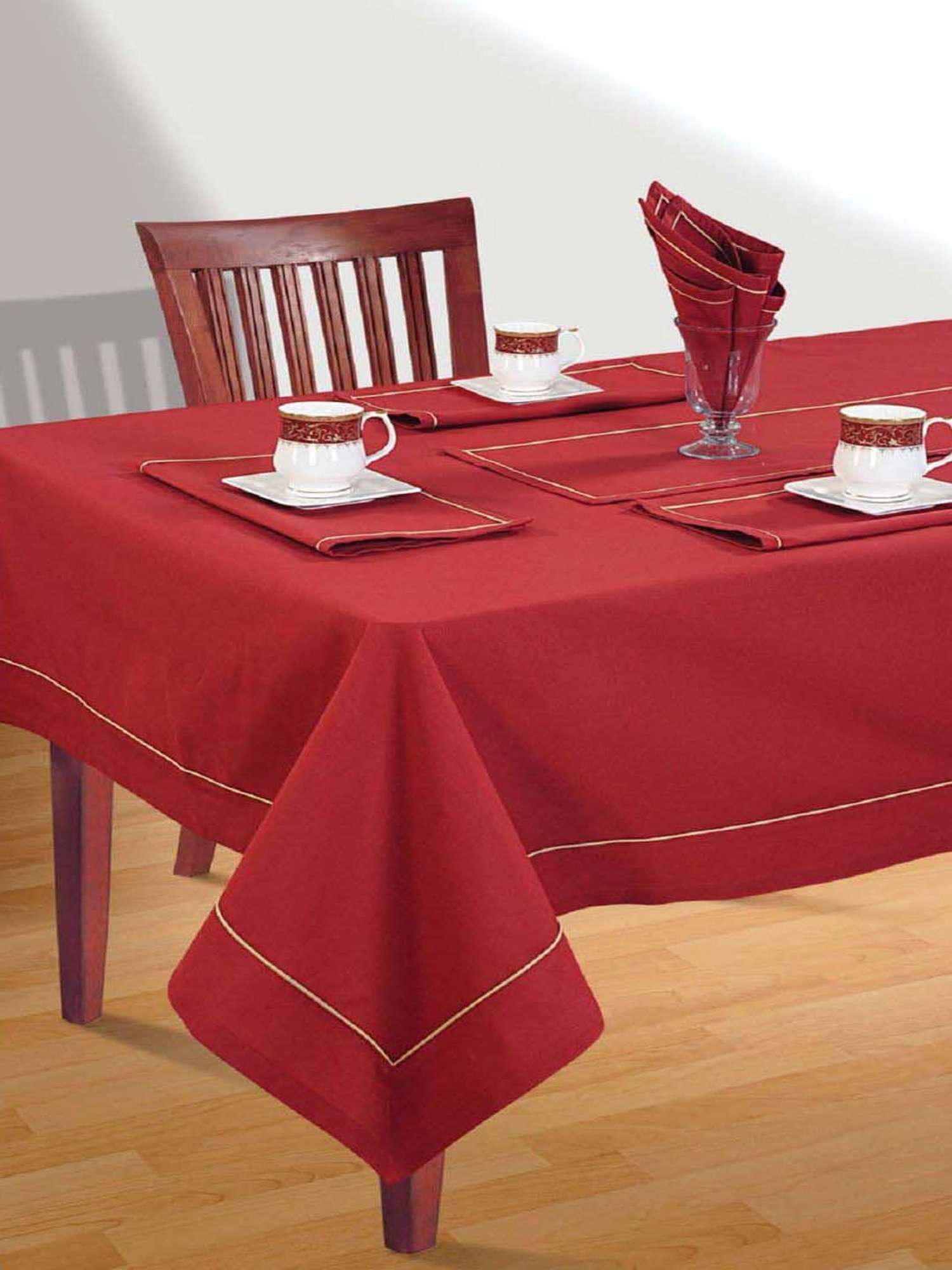 Romee Beige Cotton Checks Table Linen Sets