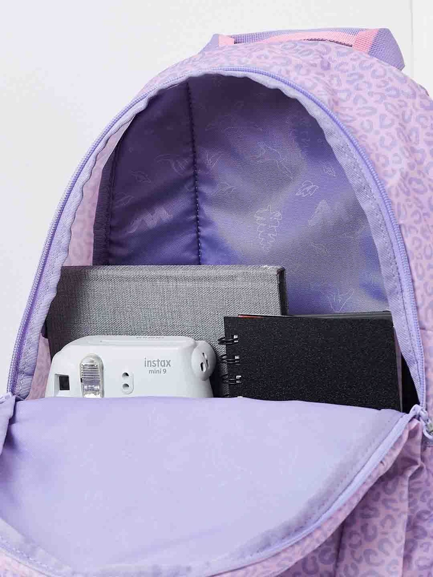 Wiki Back to School 1 Purple Polyester Printed Backpack - 22 Ltrs