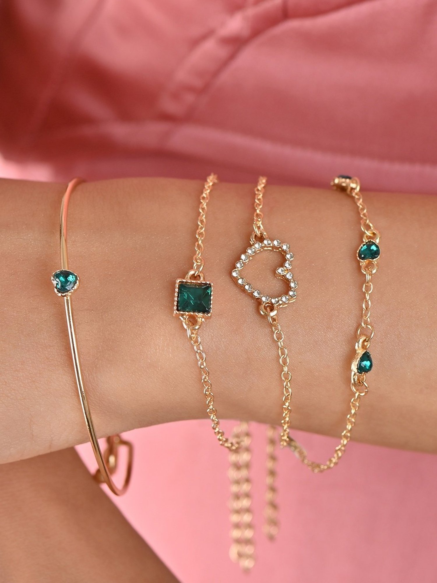 Bold by Priyaasi Trishul Rudraksh Silver-Plated Bracelet for Men