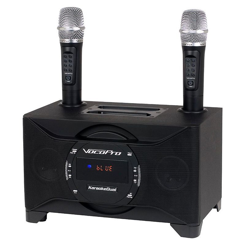 VocoPro KARAOKEDUAL All-In-One Karaoke Boom Box with Wireless Mics