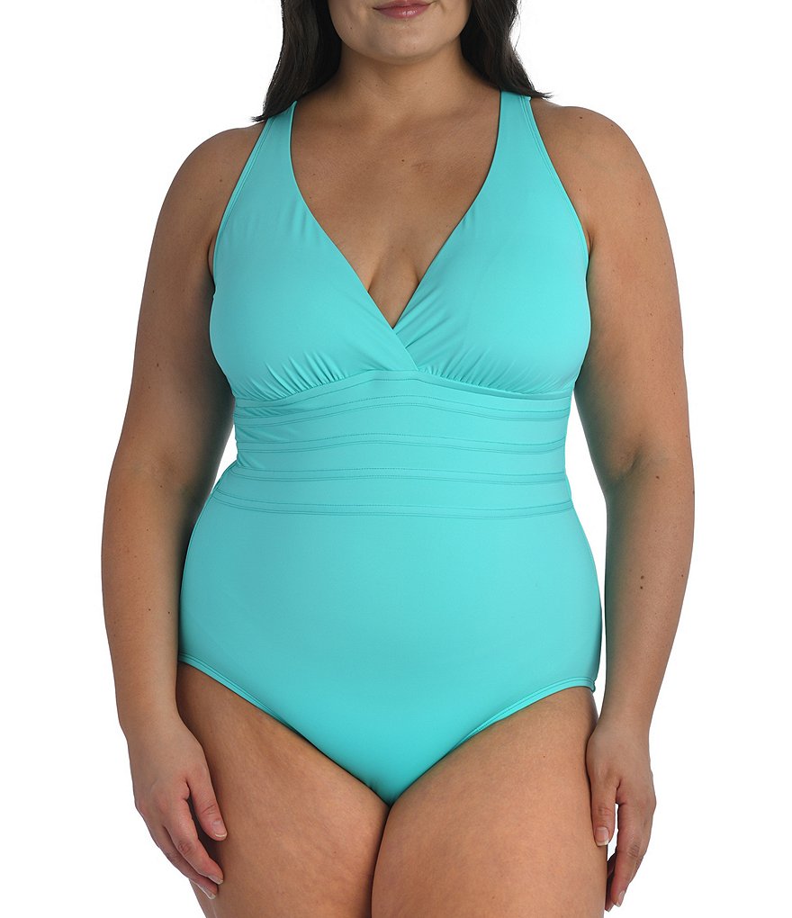 Magicsuit Plus Size Yvonne Control Fit One Piece Swimdress