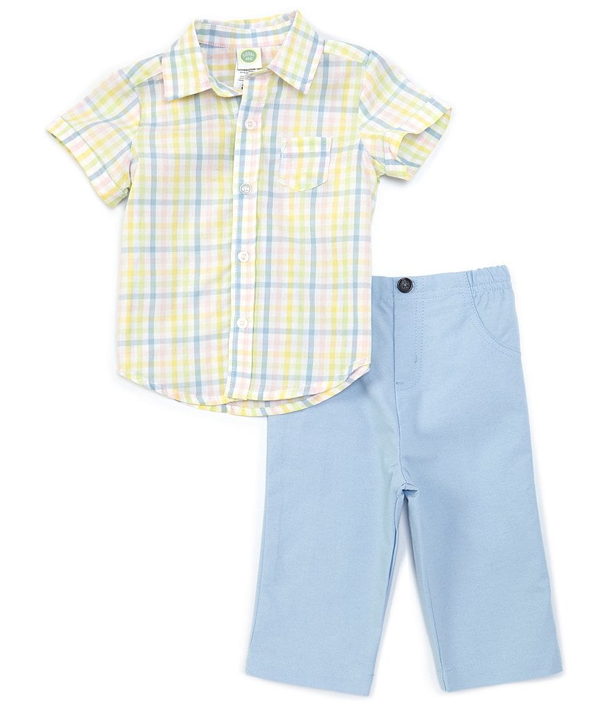 Tommy Hilfiger Baby Boys 12-24 Months Short-Sleeve Striped Polo Shirt & Microsueded Twill Shorts Set