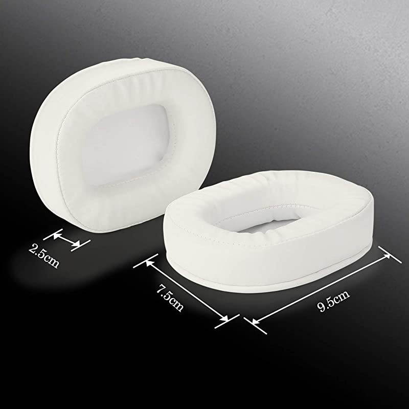 Replacement Ear Pads for ATH M50x  Ear Cushions Kit Memory Foam Earpads Cover Compatible with Audio Technica M40X M30X M20 Sony MDR7506 V6 CD900ST Ultrasone and More Full List Inside White
