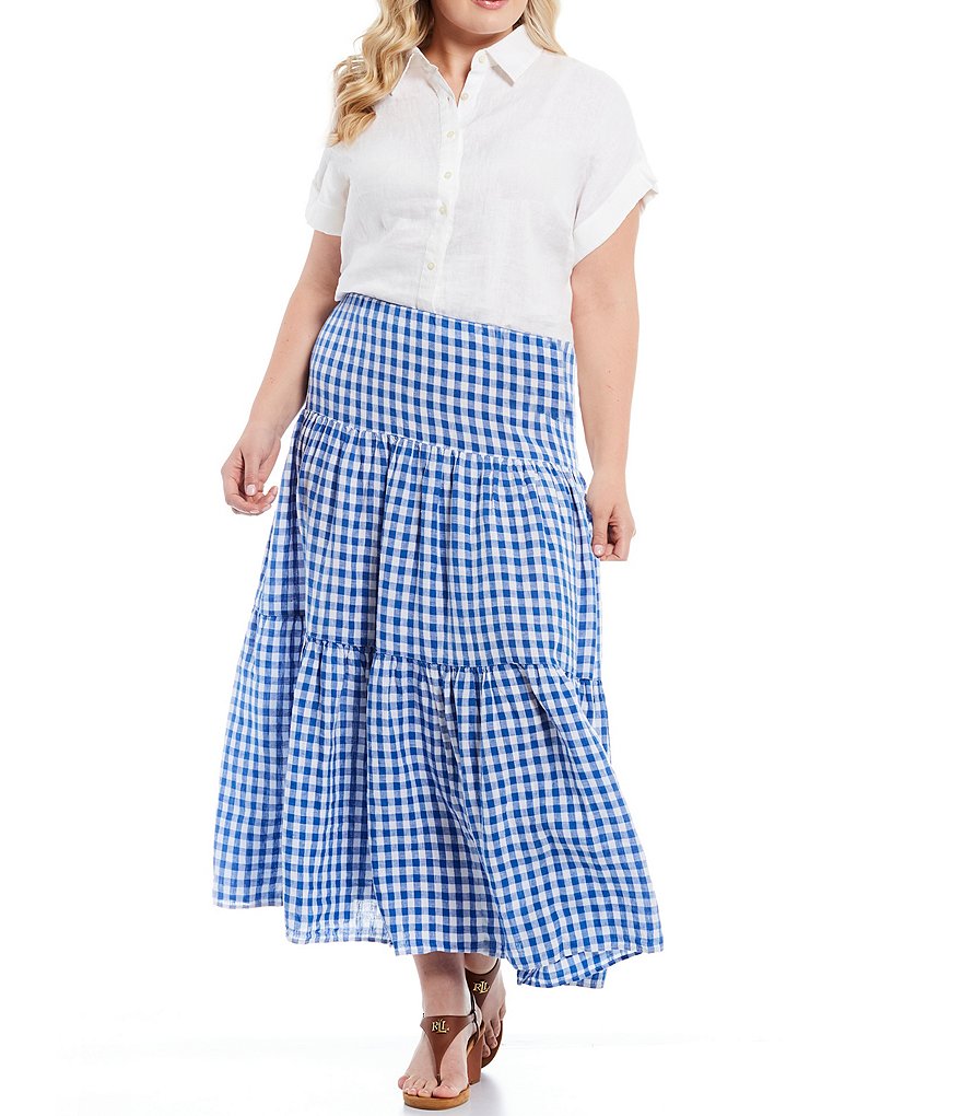 Intro Plus Size Activeease Drawstring Faux Wrap Skort