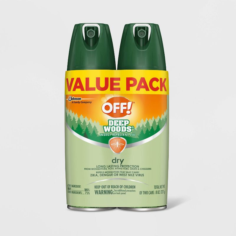 OFF! Deep Woods Dry Insect Repellent VIII - 4oz/2ct