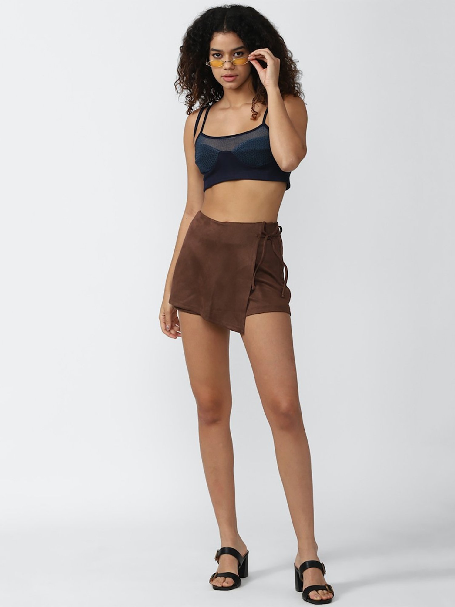 Forever 21 Navy Crop Top