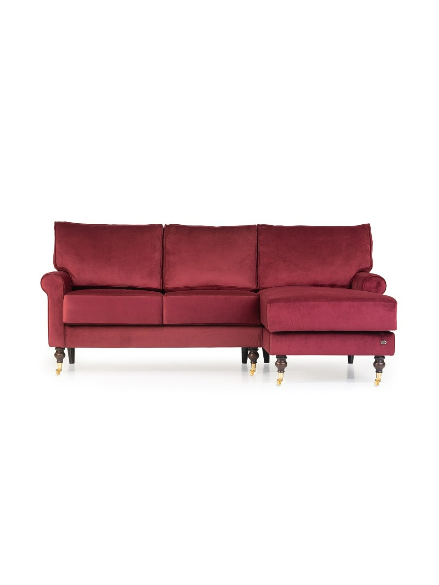 Durian Ruse X Odyssey Edit Ruby Red Fabric L Shaped Sofa