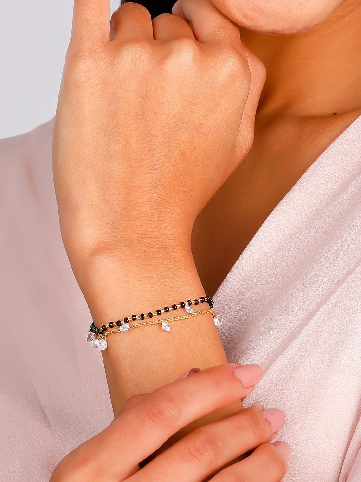 GIVA Love is EveryWhere 92.5 Sterling Silver Mangalsutra Bracelet