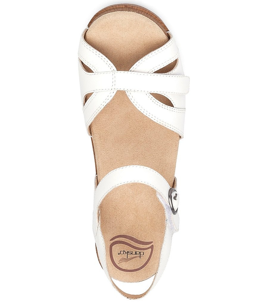 Dansko Season Leather Block Heel Platform Sandals