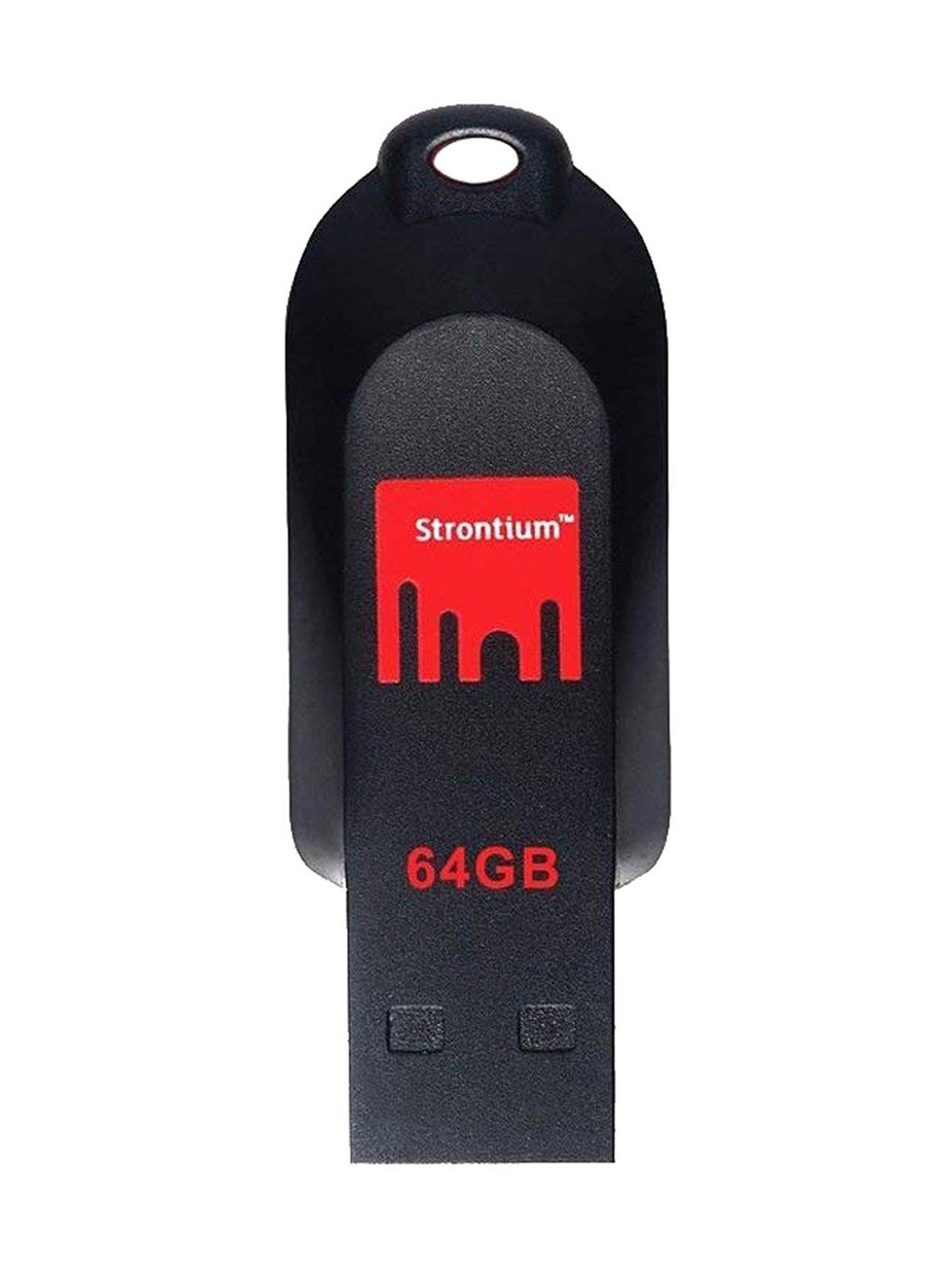 Strontium Pollex 64 GB USB 2.0 Flash Drive (SR64GRDPOLLEX, Black/Red)