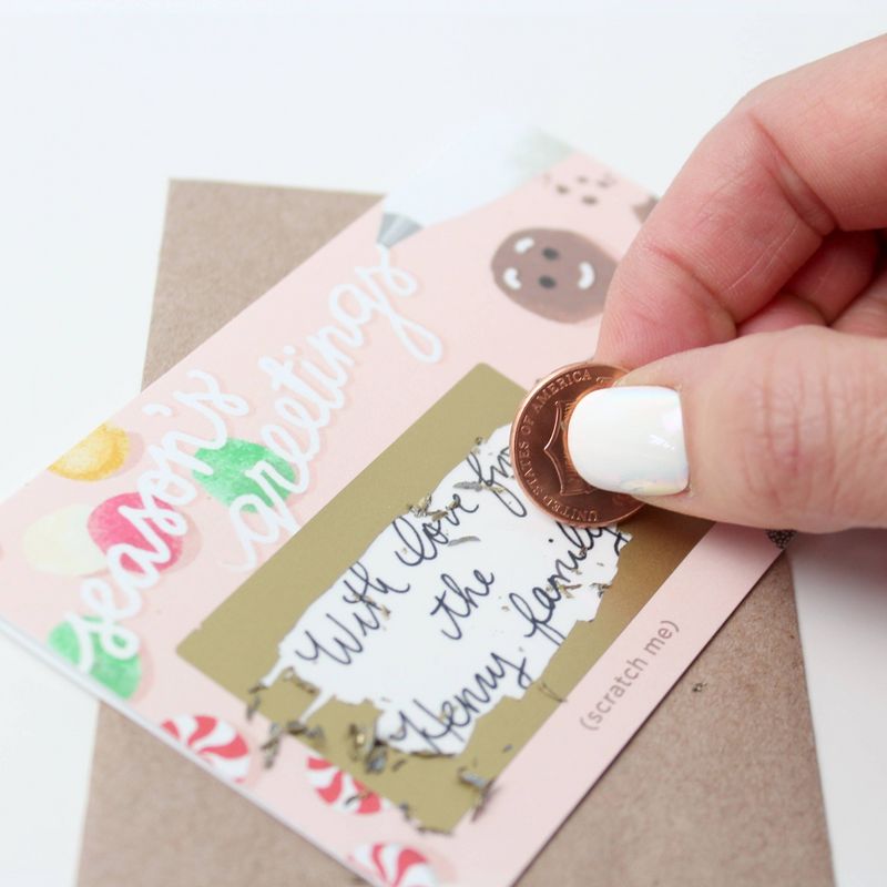 Assorted Holiday Scratch off Mini Note Cards