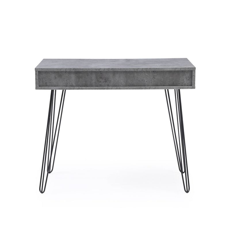 Laurel Modern Home Office Desk with Storage Drawers Black - AC Pacific