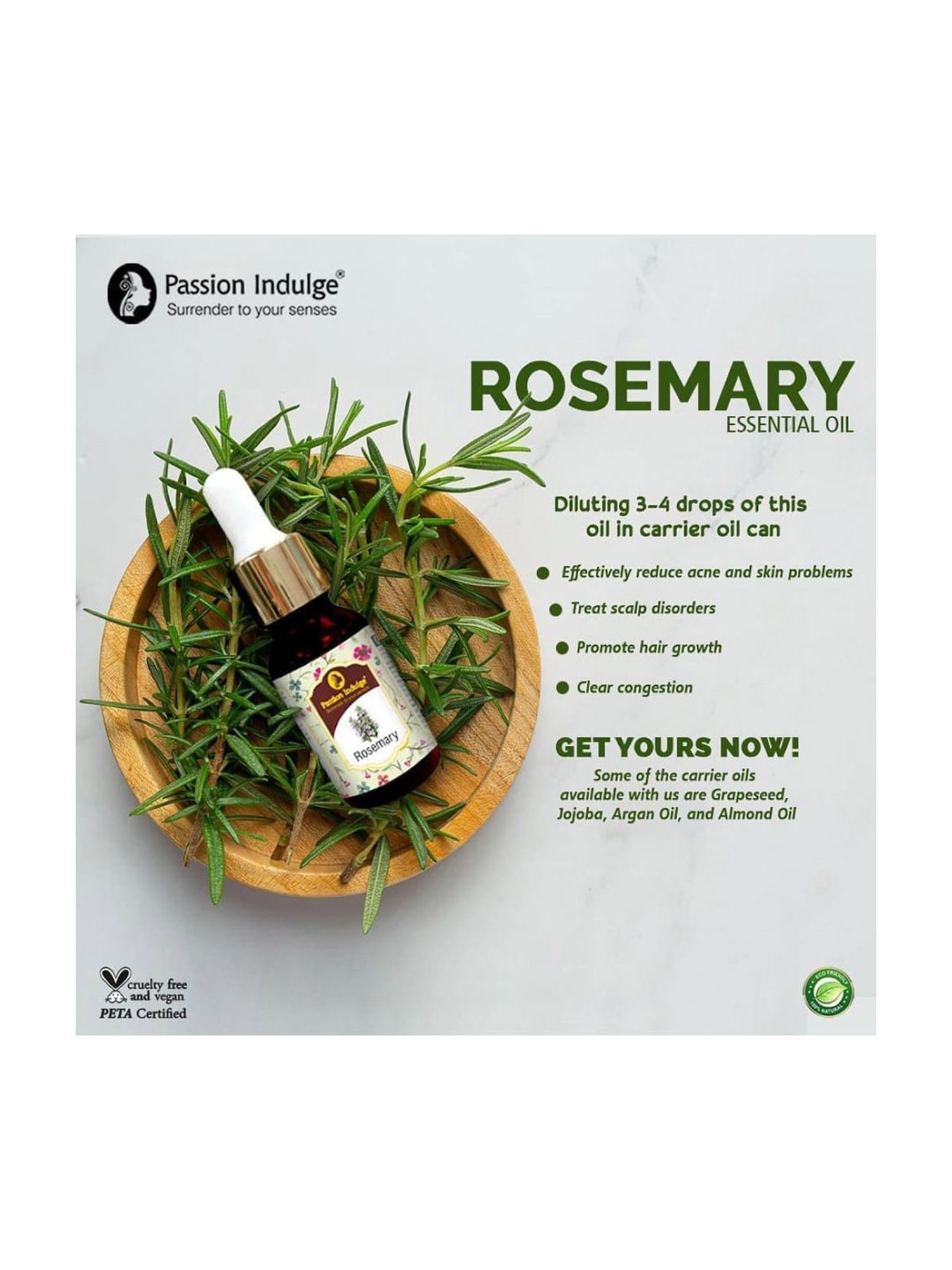Passion Indulge Rosemary Essential Oil - 10 ml