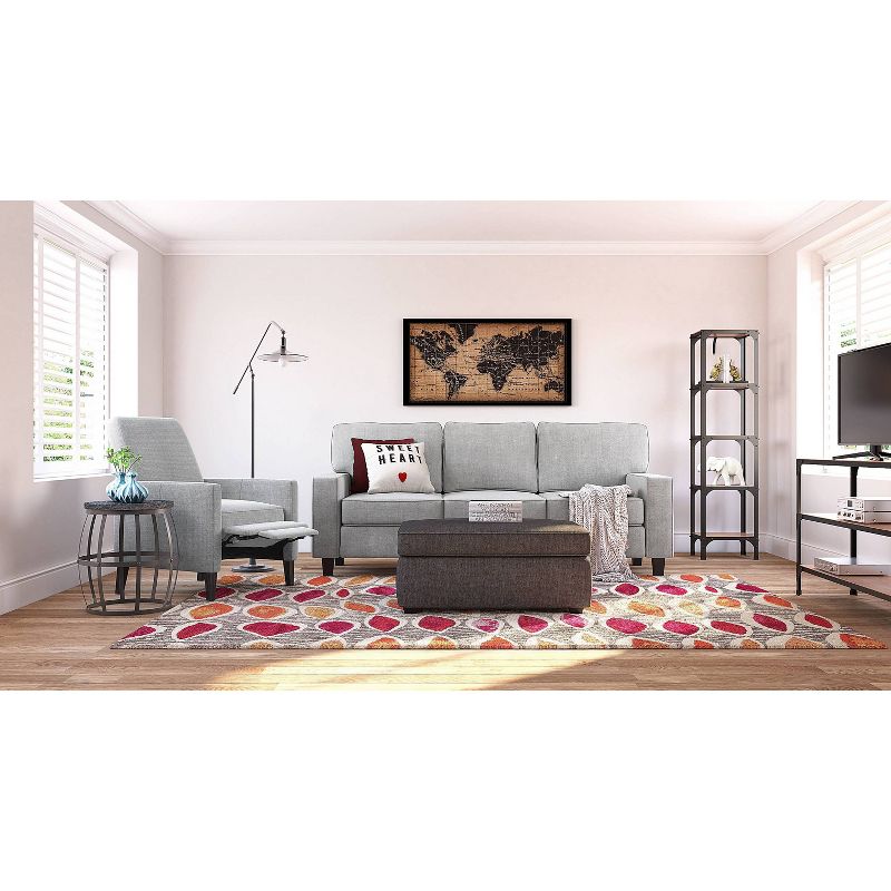 64" Overland Bookshelf Wood and Black Metal - Serta