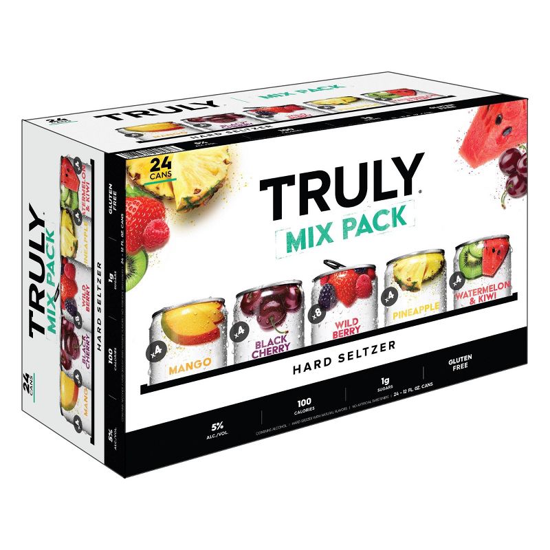 Truly Hard Seltzer Variety Mix Pack - 24pk/12 fl oz Slim Cans