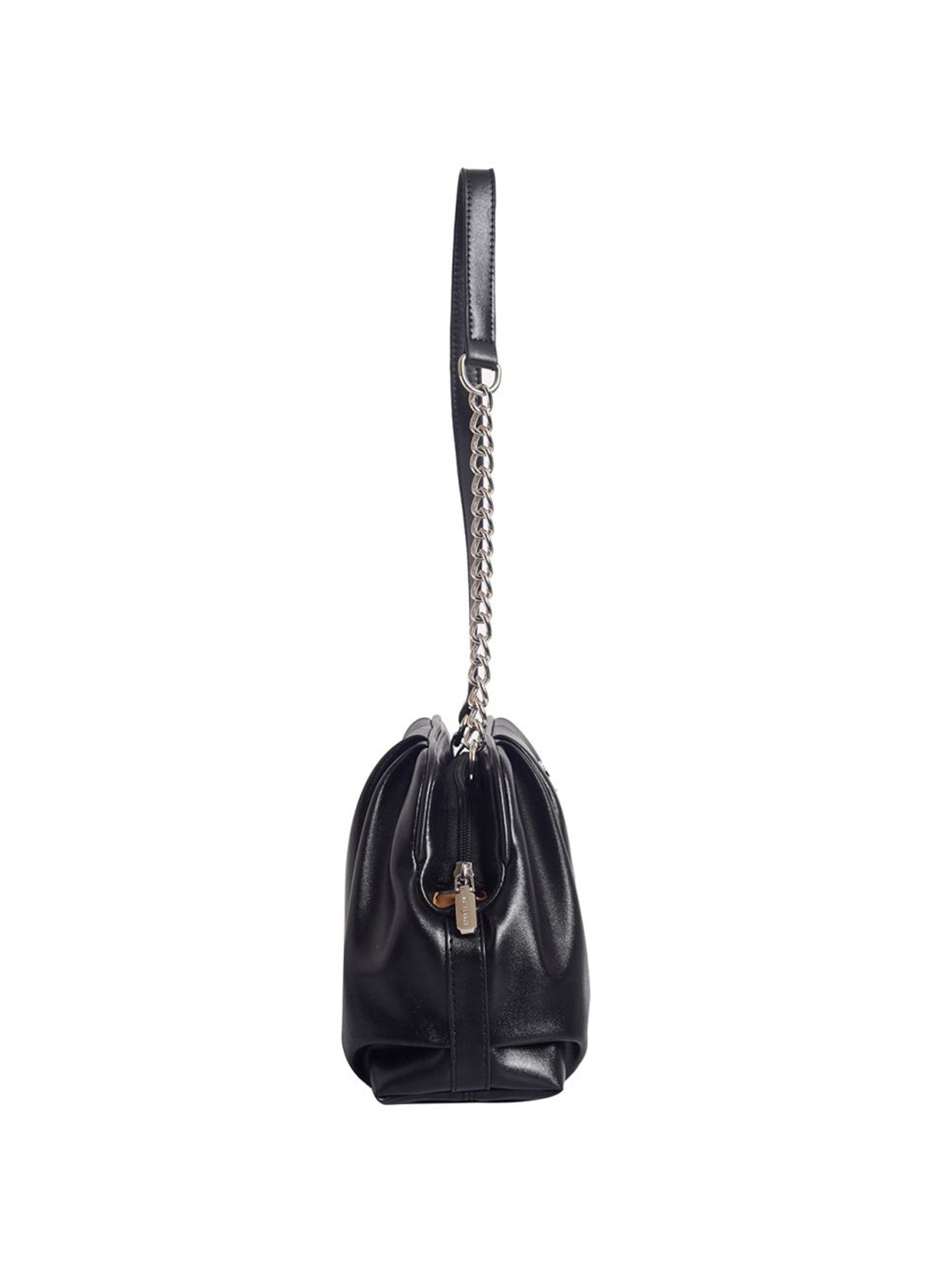 Lino Perros Black Solid Medium Shoulder Bag