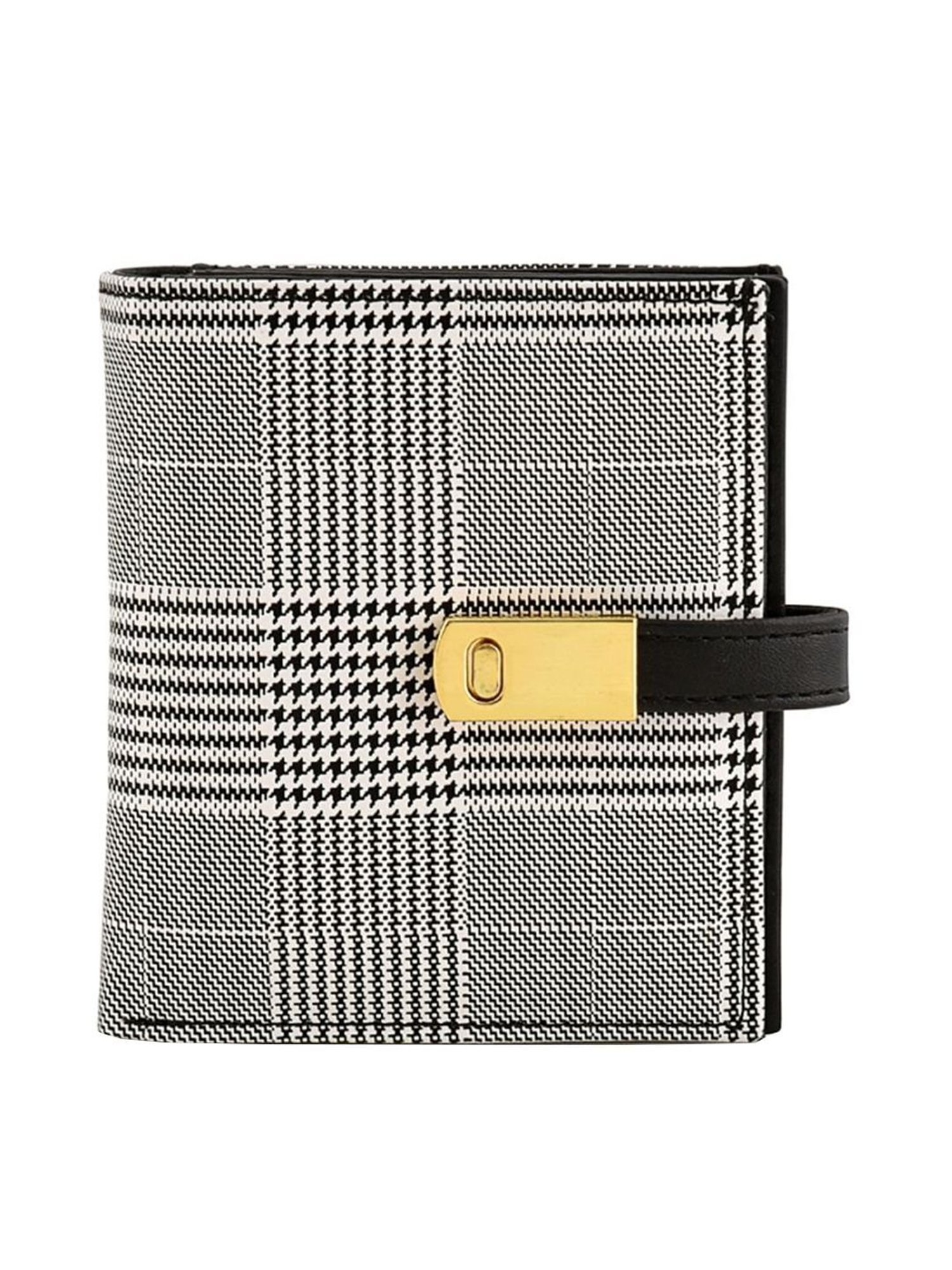 Bellissa Black Striped Bi-Fold Wallet for Women