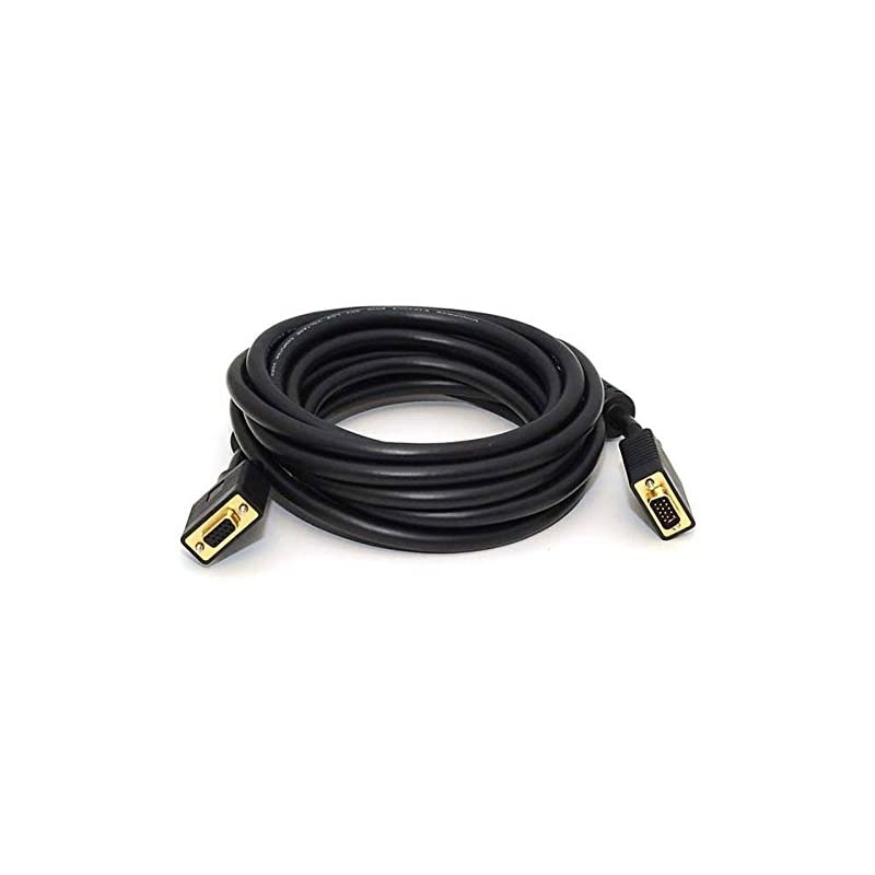 6 Feet, VGA Male to Female, Extension Cable with Ferrites, Black 10 Pack, CNE63967