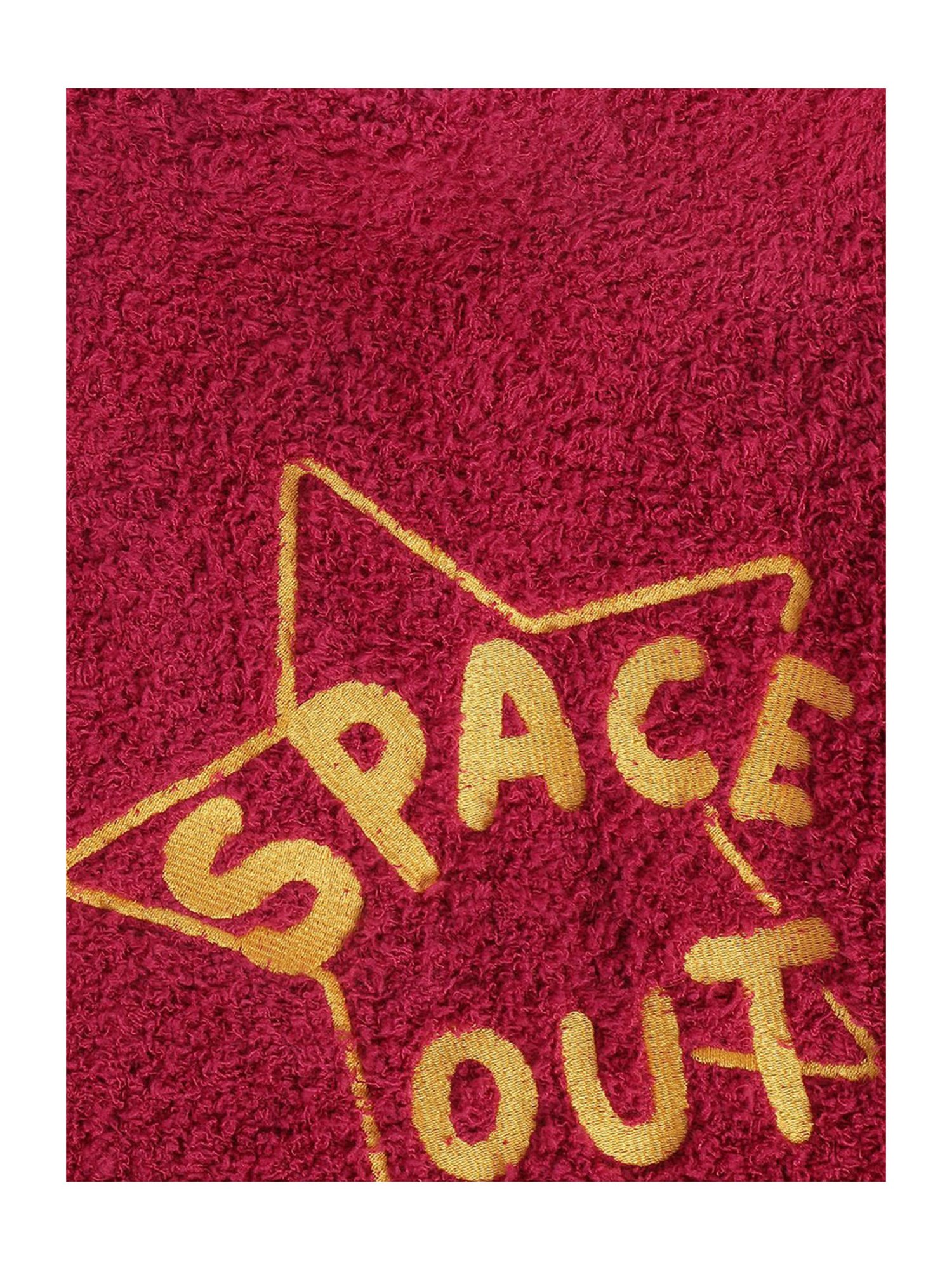 MINIKLUB Kids Maroon Embroidered Full Sleeves Dress