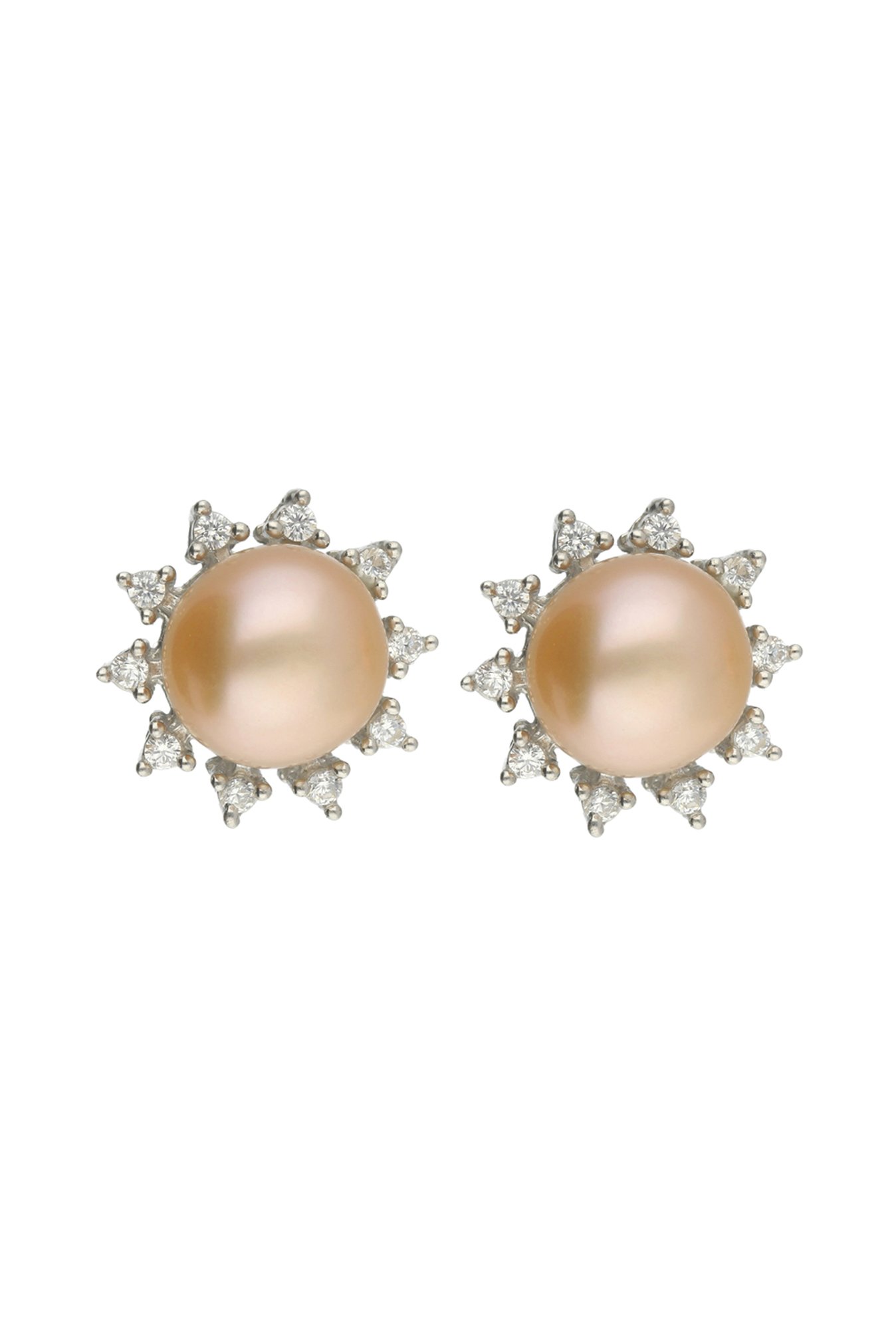 Sri Jagdamba Pearls 92.5 Sterling Silver Earrings