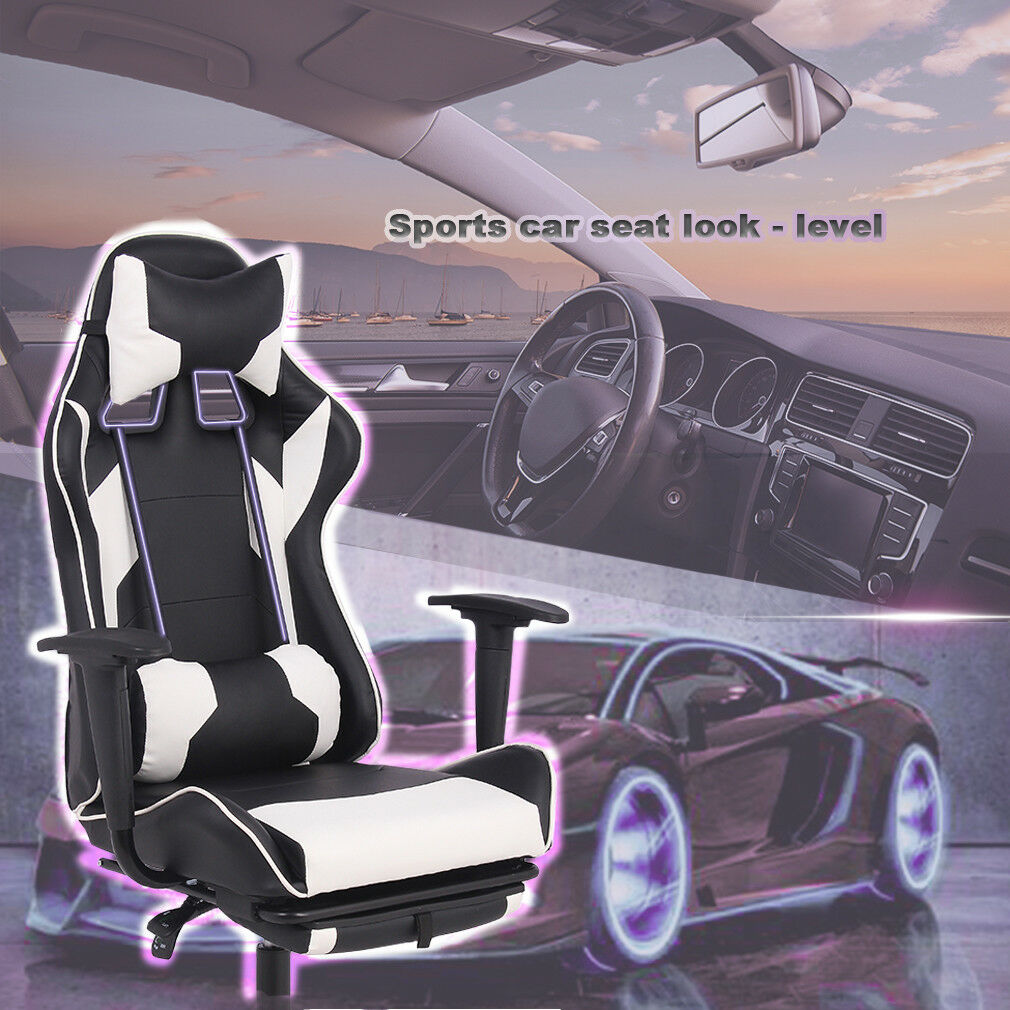 Office Chair Gaming Chair Recliner Racing High-back Swivel Task Desk Chair 468