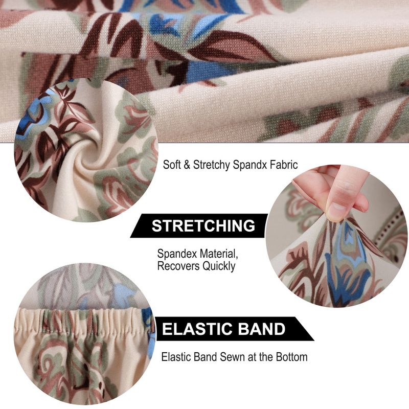 1 Pc Polyester Stretch Dining Chair Slipcovers Multicolored  - PiccoCasa