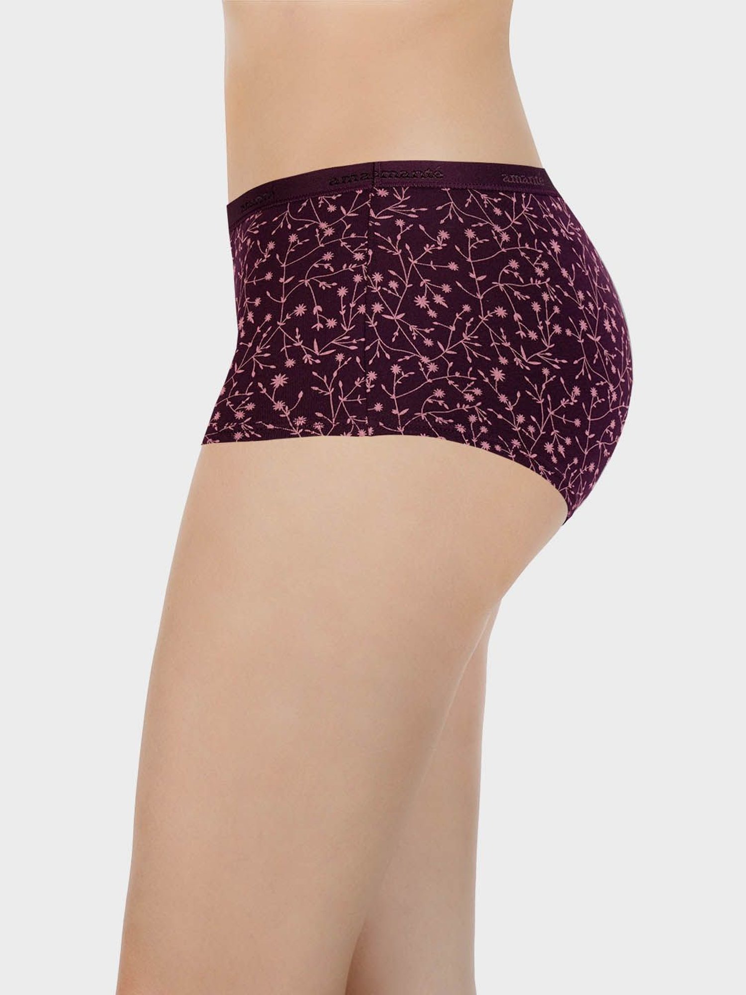 Amante Pink & Wine Cotton Printed Boy Short Panty (Pack of 2)