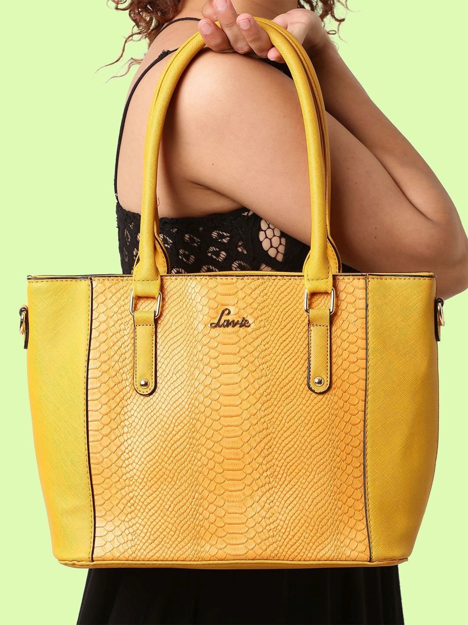 Lavie Horse Textured Medium Handbag