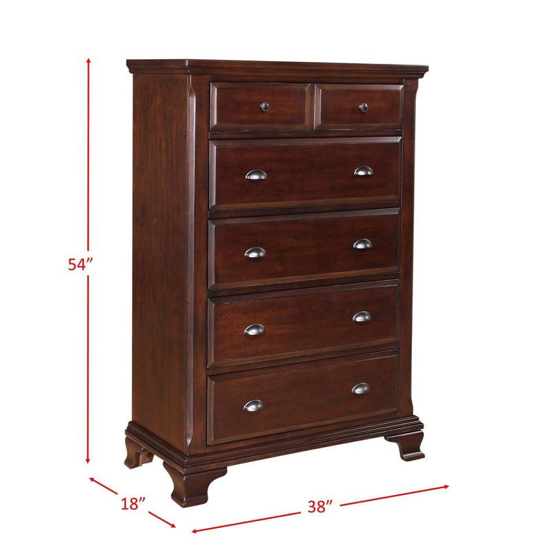 3pc Queen Brinley Storage Bedroom Set Cherry Red - Picket House Furnishings