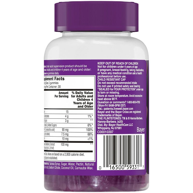 The Flintstones Elderberry Gummy Supplements - 60ct