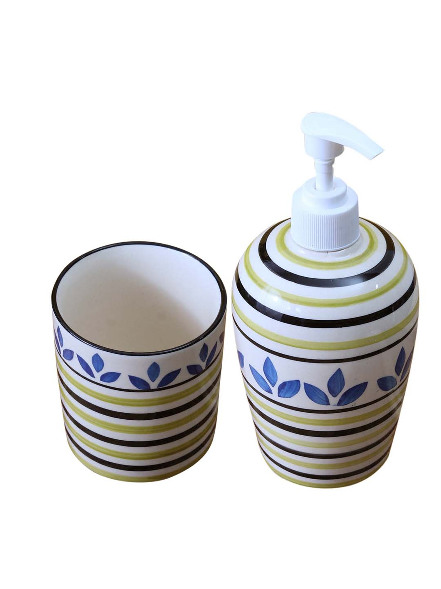 VarEesha Aztec Multicolor Ceramic Bath Accessories - Set of 2