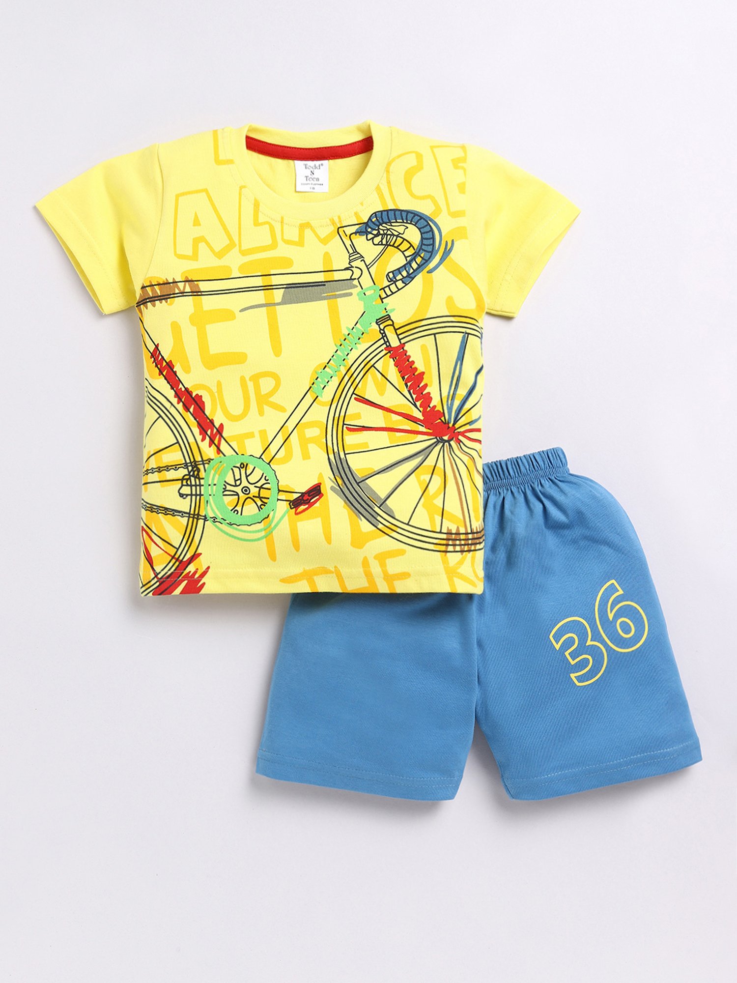 GJ baby Green & White Cotton Camouflage Full Sleeves T-Shirt Set