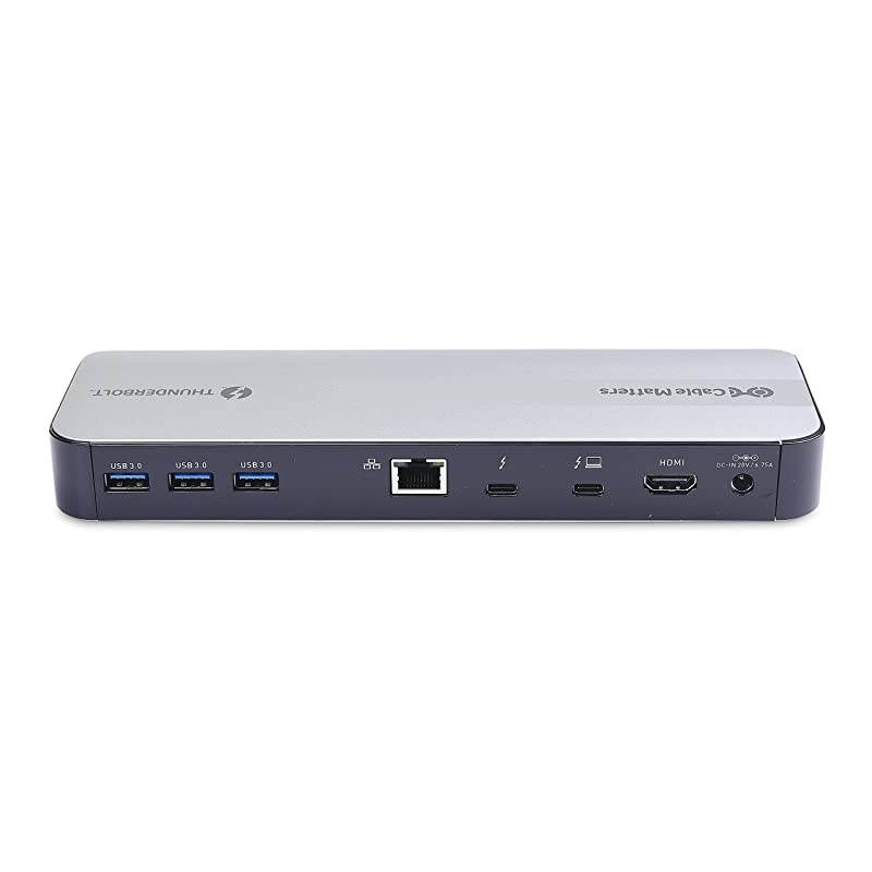 Certified  Aluminum Thunderbolt 3 Dock with HDMI 2.0 and 60W Laptop Charging for Windows PC and MacBook Pro (Not Compatible with USB-C Ports Without The Thunderbolt Logo)
