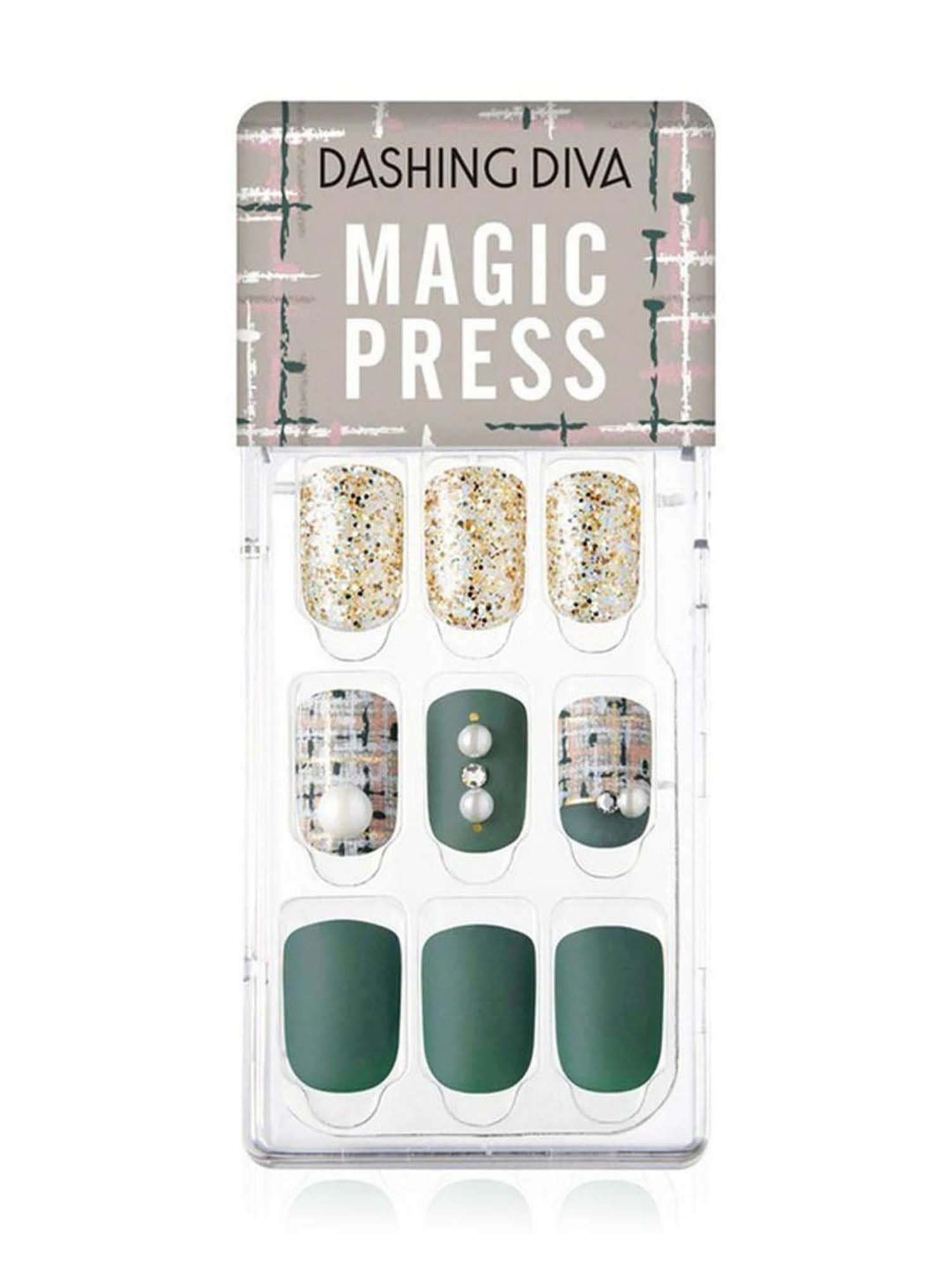 Dashing Diva MAGICPRESS Teal Green Tweed