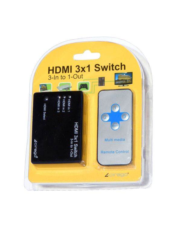 Cirago HDMI 3x1 Switch (3-In to 1-Out) HDMSWITCH3X1