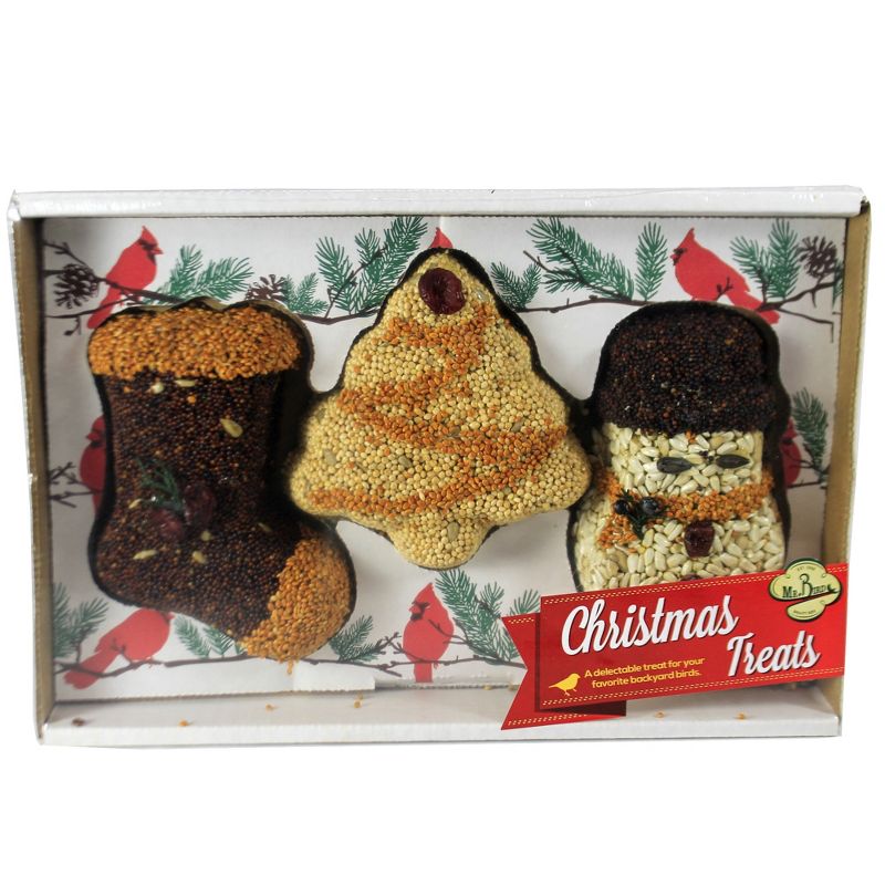Home & Garden 4.0" Christmas Seed Treats Stocking Tree Snowman Mr Bird  -  Bird And Wildlife Food