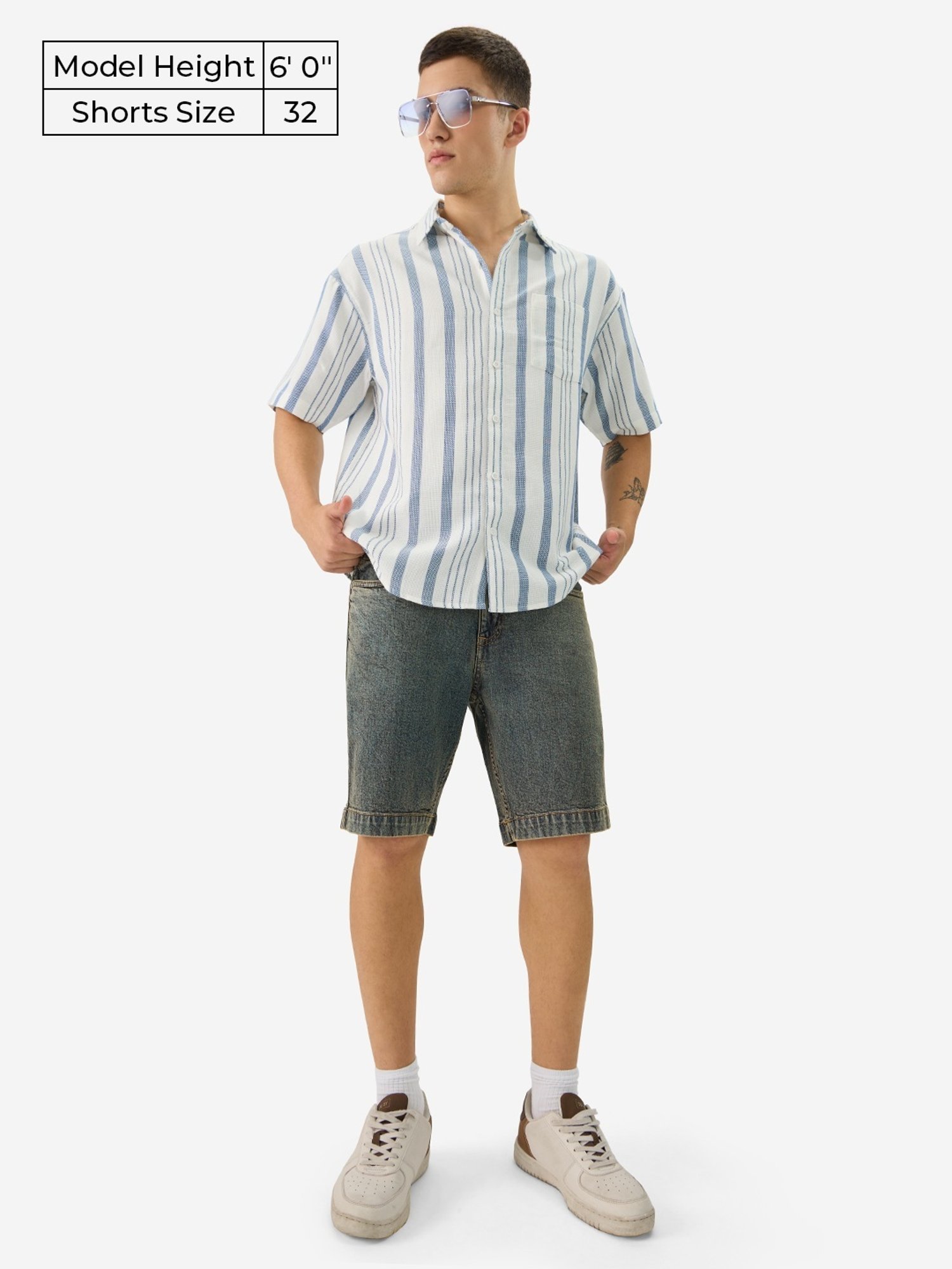 The Souled Store Blue Regular Fit Denim Shorts