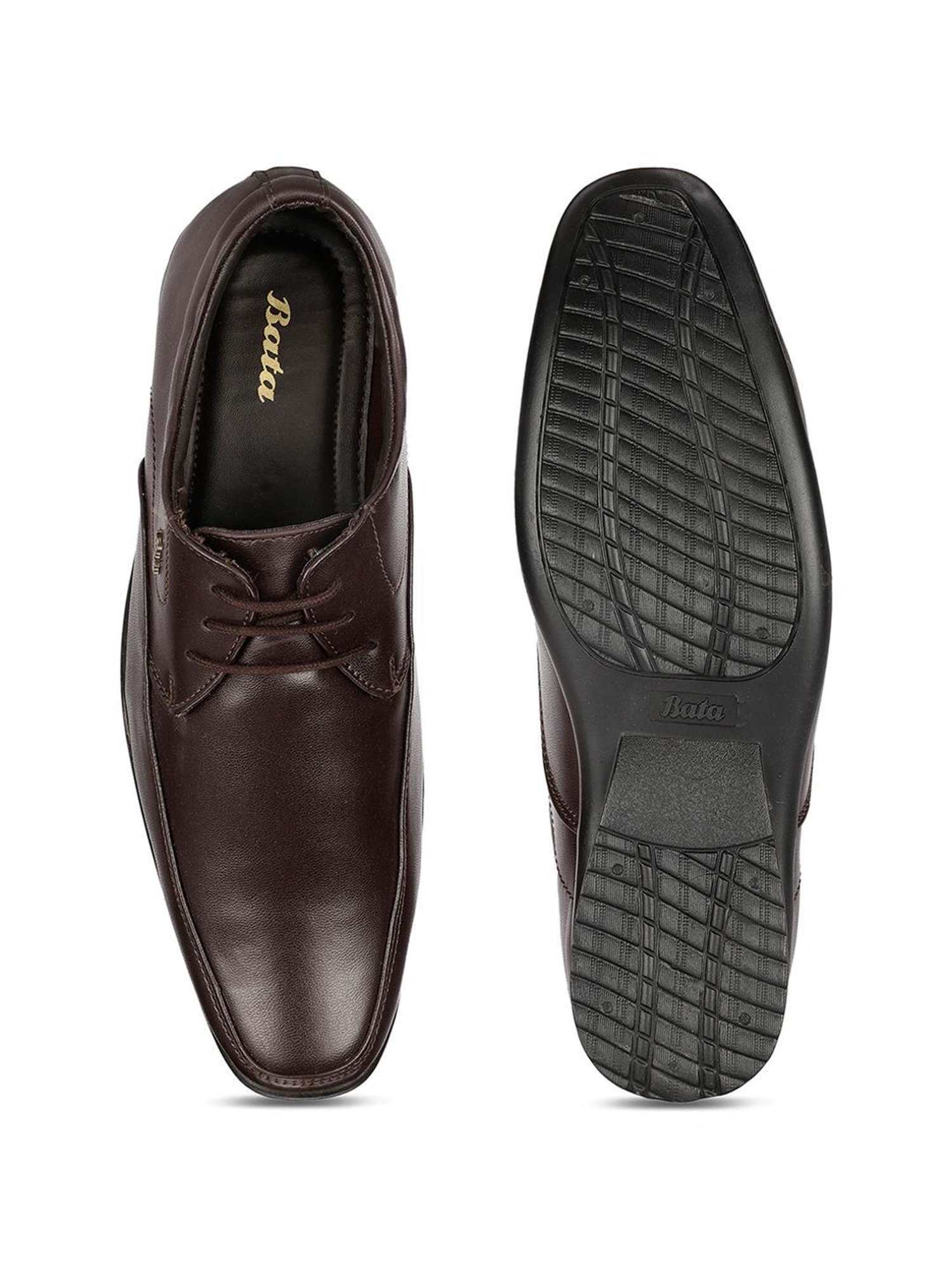 Bata Men's HAWCK E Brown Derby Shoes